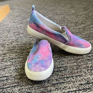 Tie dye canvas shoes